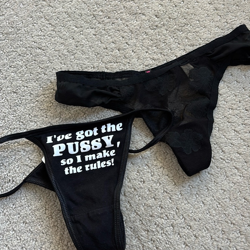 5/$25- Black thong bundle